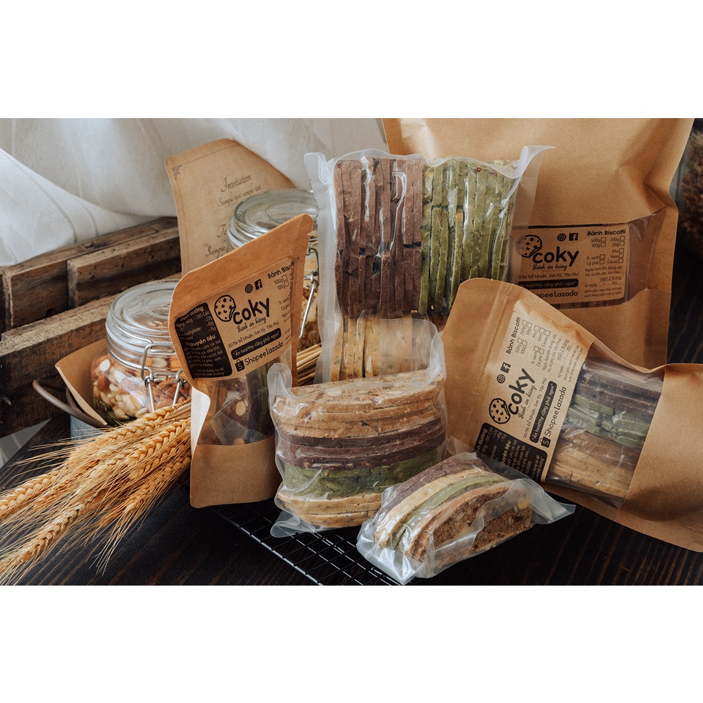 Bánh biscotti nguyên cám cho người tiểu đường ăn kiêng - Coky