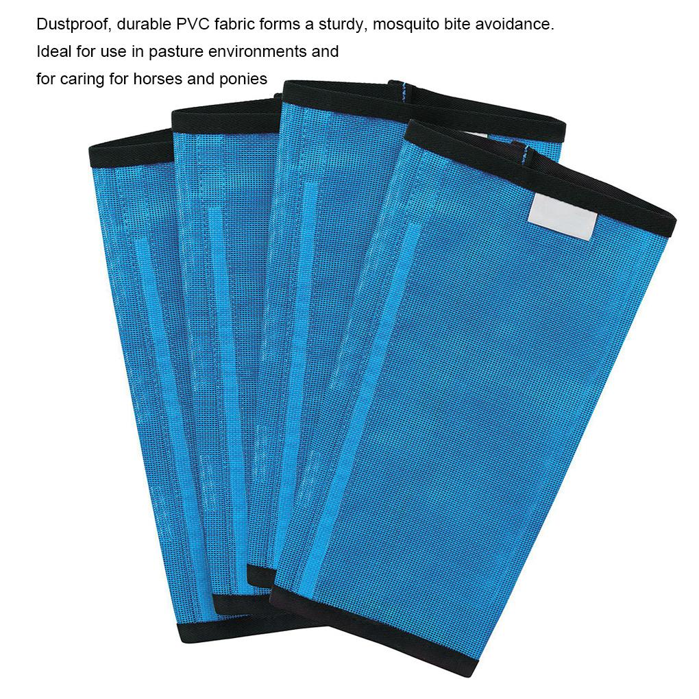 Set 4 Lưới Bảo Vệ Chân Ngựa Bằng PVC Chống Côn Trùng Thông Dụng Có Thể Điều Chỉnh