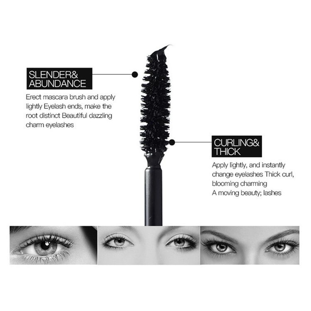 Mascara 2 Trong 1 Chống Nước Không Nhòe Cho Hàng Mi Dài Dày Và Cong Vút