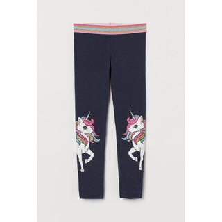 Quần legging dark blue unicorn HM H&M sz 1-2y_hàng chính hãng authentic