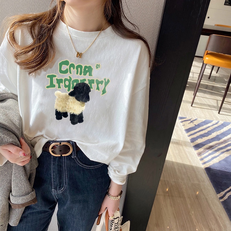 NRVP Áo Thun Nữ Dài Tay Thời Trang Hàn Quốc 2023