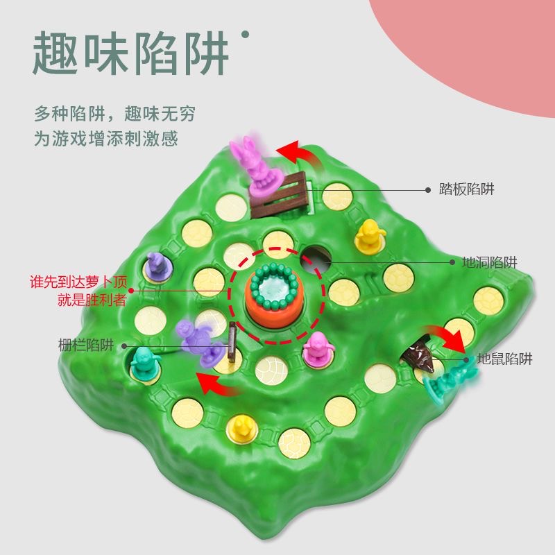 Bộ Trò Chơi Cờ Hình Thỏ/Rùa Tương Tác Giữa Cha Mẹ Và Bé