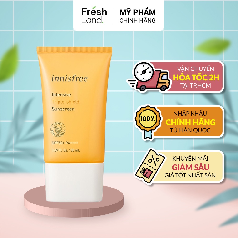 Kem chống nắng Innisfree Intensive Triple Care Suncreen SPF50+ Pa++++ 50ml