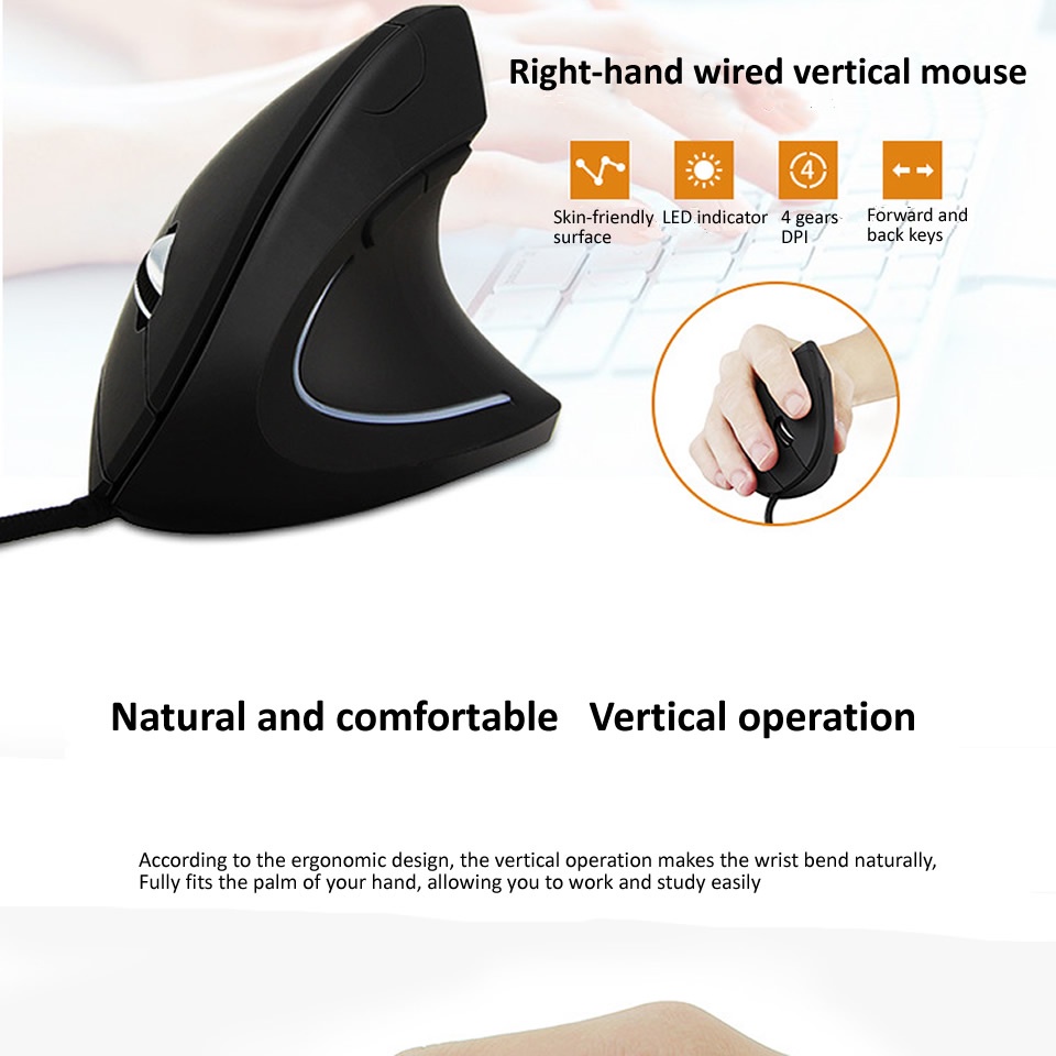 Chuột Quang Chơi Game 800 1200 1600 3200DPI Cổng USB Cho Máy Tính
