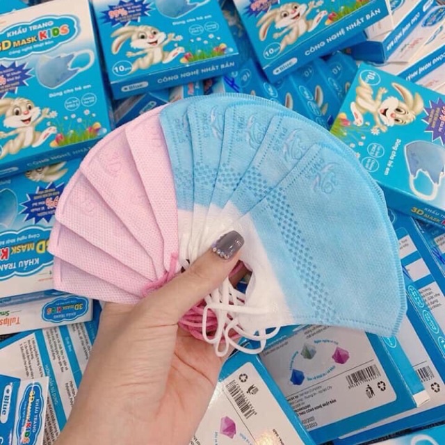 KHẨU TRANG 3D MASK TULIPS CHO BÉ HÌNH THÚ NHIỀU MÀU SIÊU NGỘ NGHĨNH