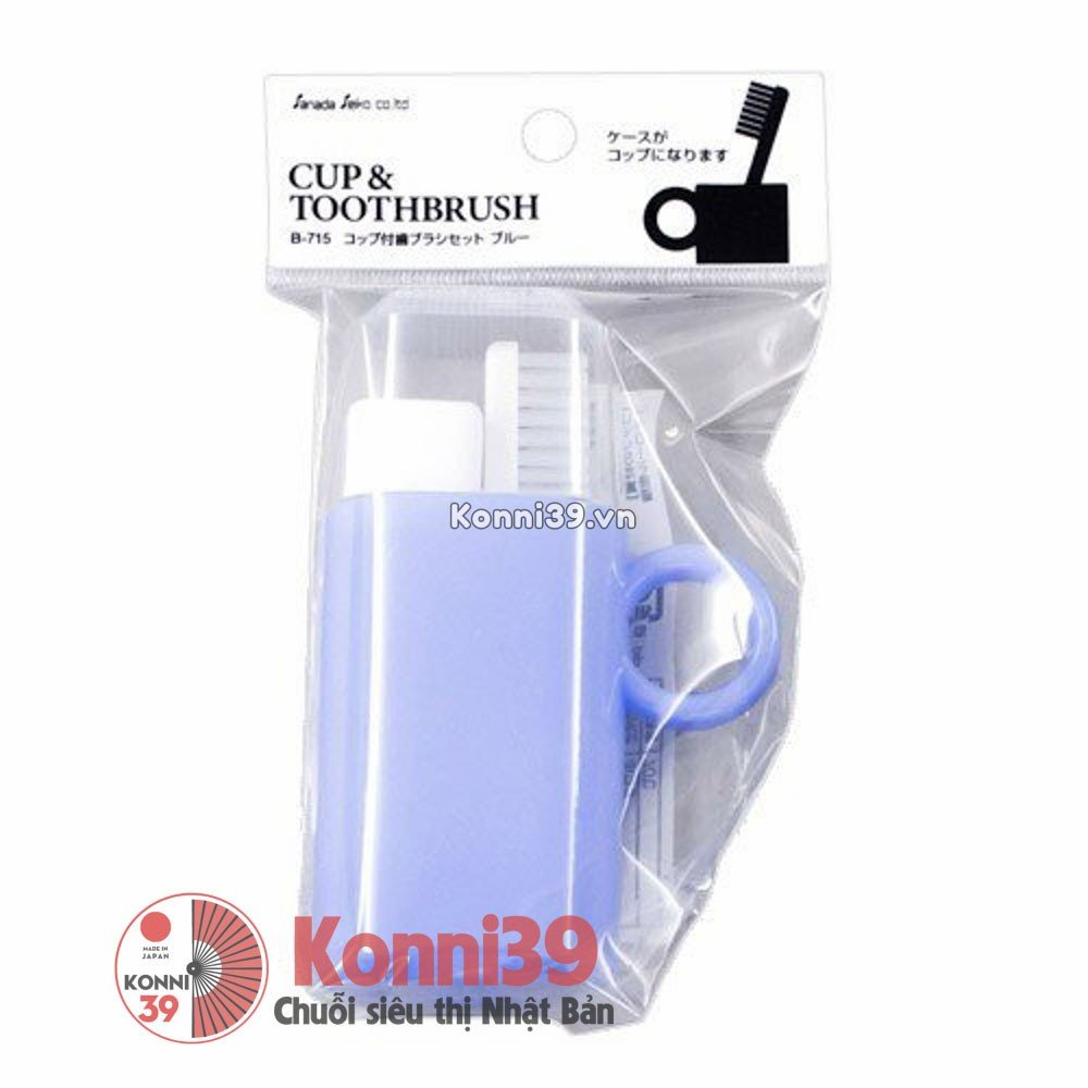 Bộ bàn chải đánh rằng kèm cốc màu xanh