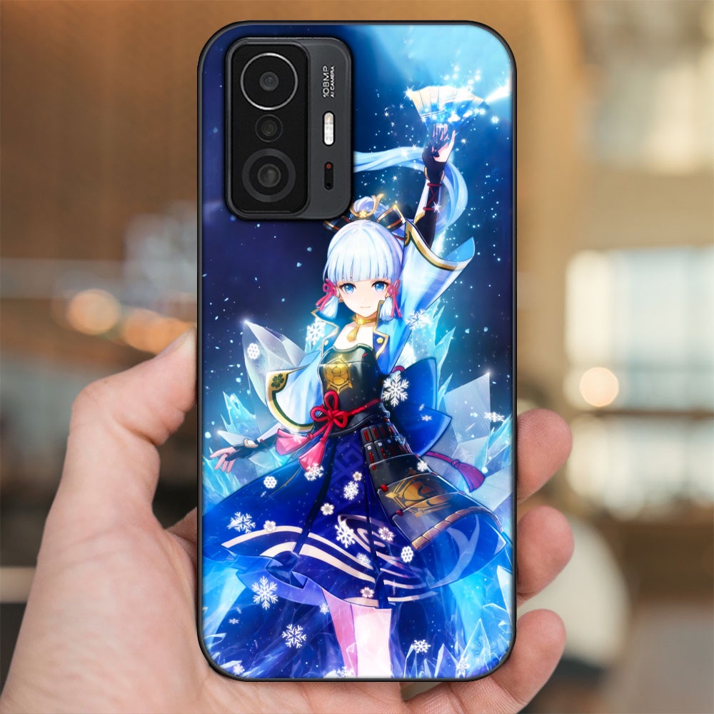 Ốp lưng Xiaomi 11T Pro 5G viền đen in hình Ayaka Genshin Impact