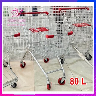 Xe đẩy siêu thị 80L, xe đẩy hàng