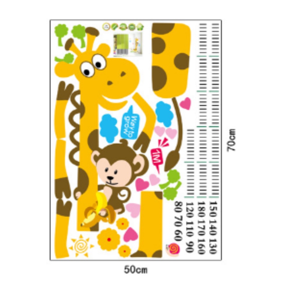 TD03_Tranh Decal dán tường thước đo chiều cao cho bé