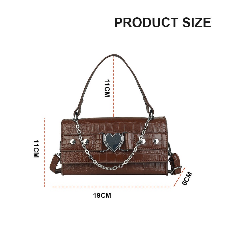 CHIC JOY♥Túi Đeo Vai Thời Trang Thời Trang Cho Nữ Màu Trơn Túi Đeo Chéo Đơn Giản