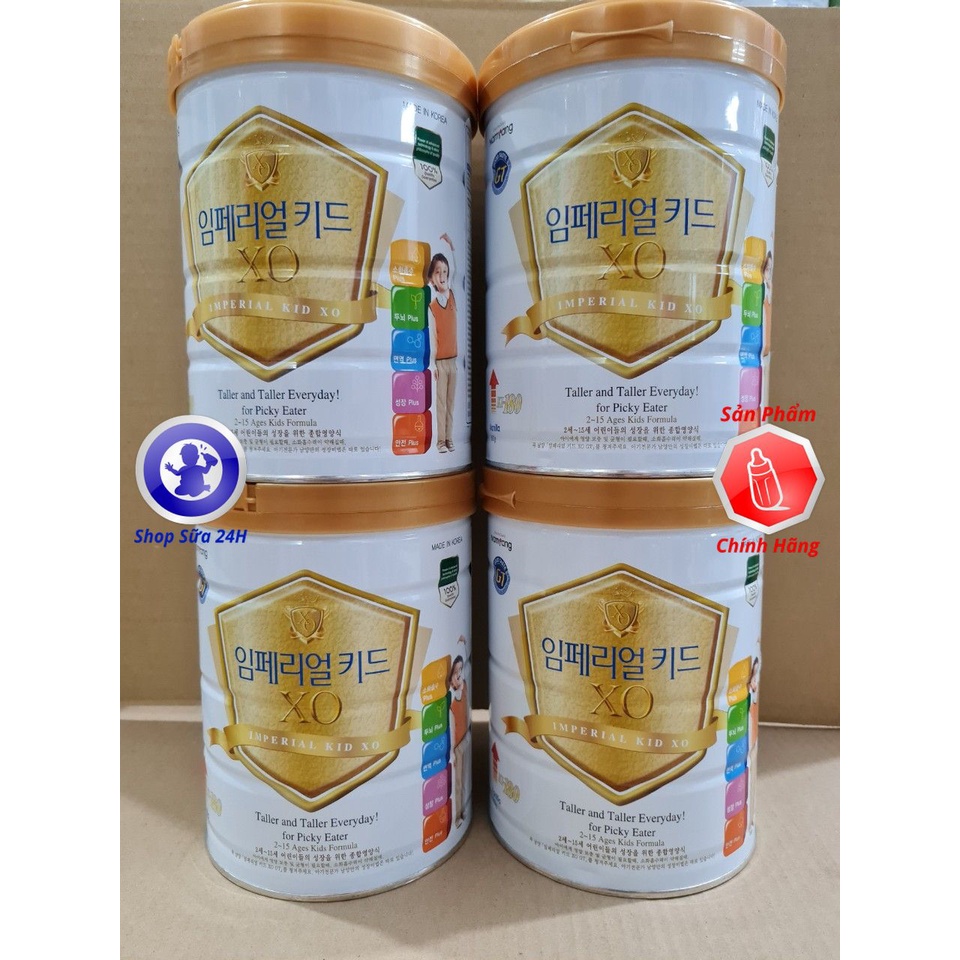 Combo 4 Hộp Sữa bột XO 3, XO 4, XO Kid 800g nhập khẩu nguyên lon Hàn Quốc