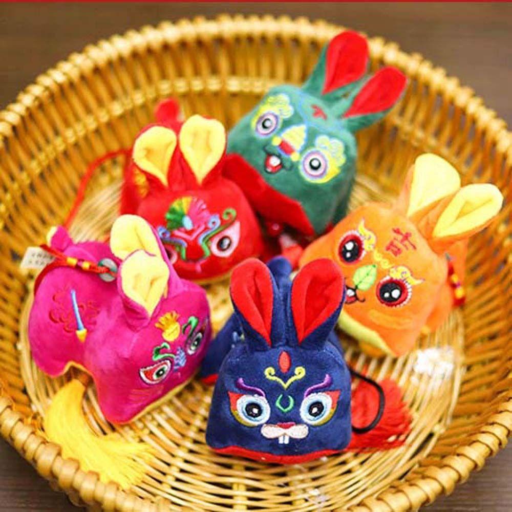 Thỏ Nhồi Bông Dễ Thương Phong Cách Trung Hoa Trang Trí Nhà Cửa