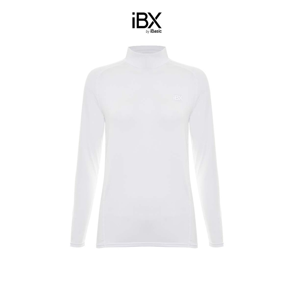 Áo thun thể thao nữ tay dài cổ lọ thấp iBasic IBX049