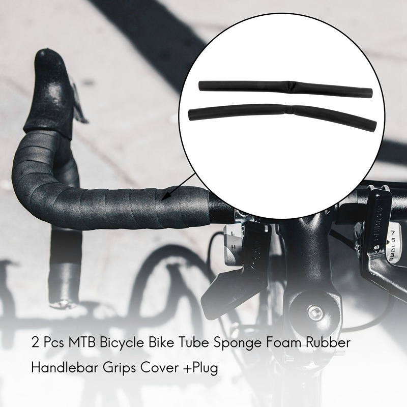 Bộ 2 Vỏ Bọc Tay Lái Xe Đạp Bằng Cao Su + Nút Cắm