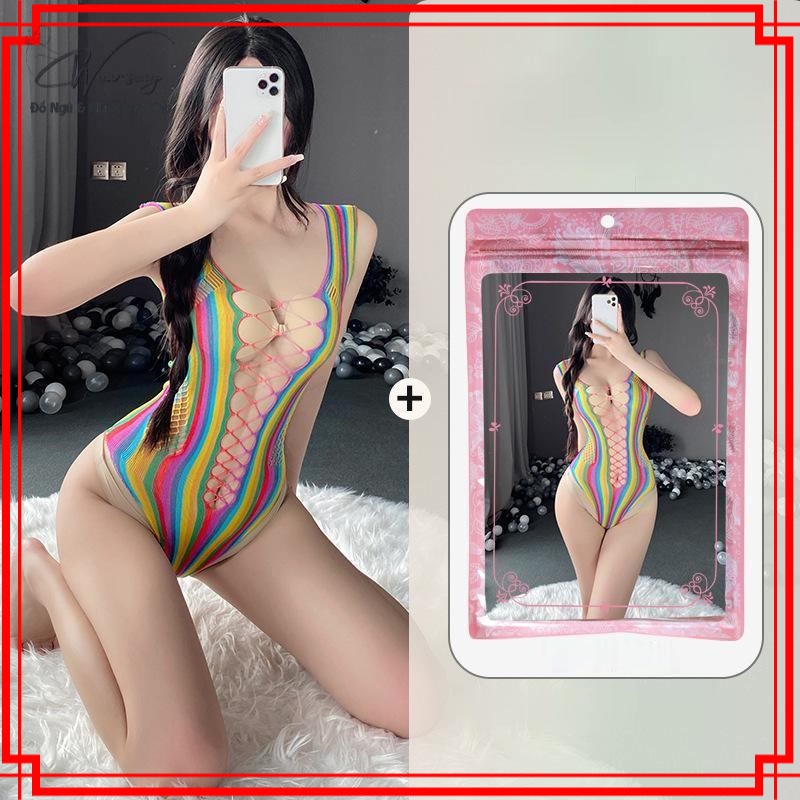 BodySuit Lưới Trong Suốt Bó Sát Nhiều Màu Sexy Gợi Cảm  [CWEAR.SEXY_Đồ ngủ &amp; Nội y cao cấp]