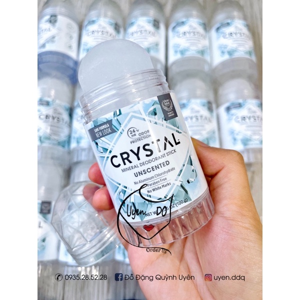 Lăn đá khoáng khử mùi Crystal 120g