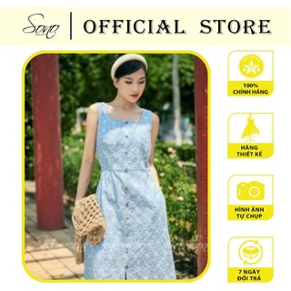 Sono- Đầm Xô Cổ Vuông Chất Liệu Mềm Mịn Siêu Xinh Phù Hợp Với Thời Tiết Mùa Hè