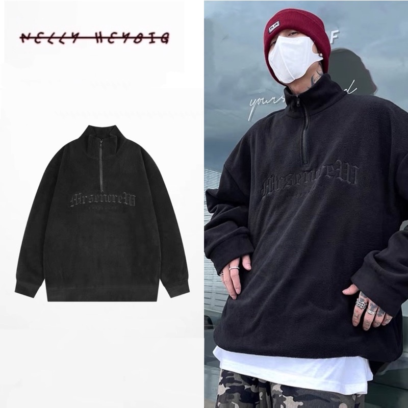 Áo Nỉ cổ lọ 1721281 Nelly Heybig form rộng thời trang unisex dành cho nam và nữ, cặp đôi 220921