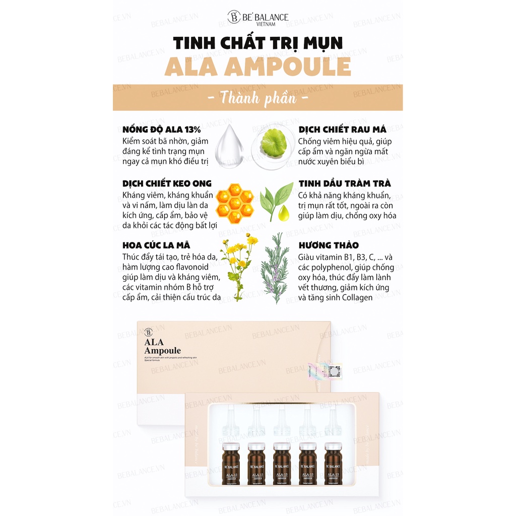 Tinh chất chuyên sâu BEBALANCE Ala Ampoule 10ml *5ea