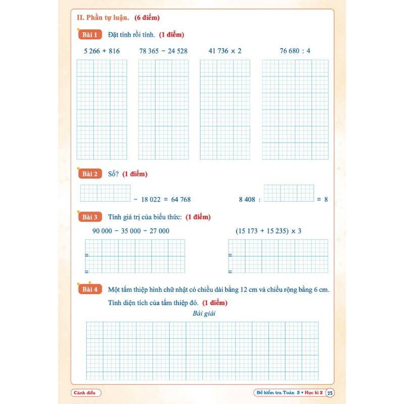 Sách - Combo Đề Kiểm Tra Và Bài Tập Tuần Toán Và Tiếng Việt Lớp 3 - Cánh Diều - Học Kì 2 ( 4 Cuốn )