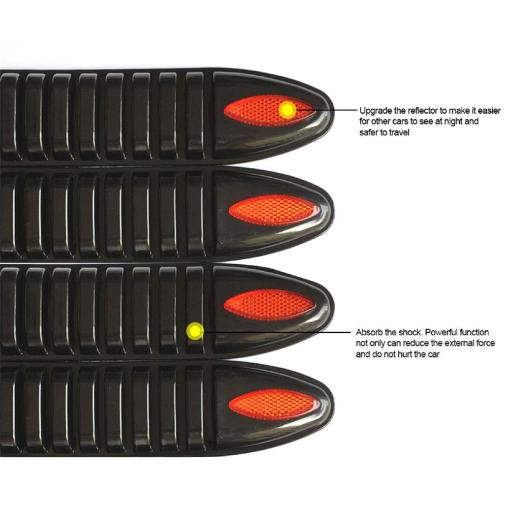 Bộ 4 Miếng Dán Cản Trước / Sau Bằng Cao Su Silicon Chống Trầy Xước Cho Xe Hơi Q2Z5