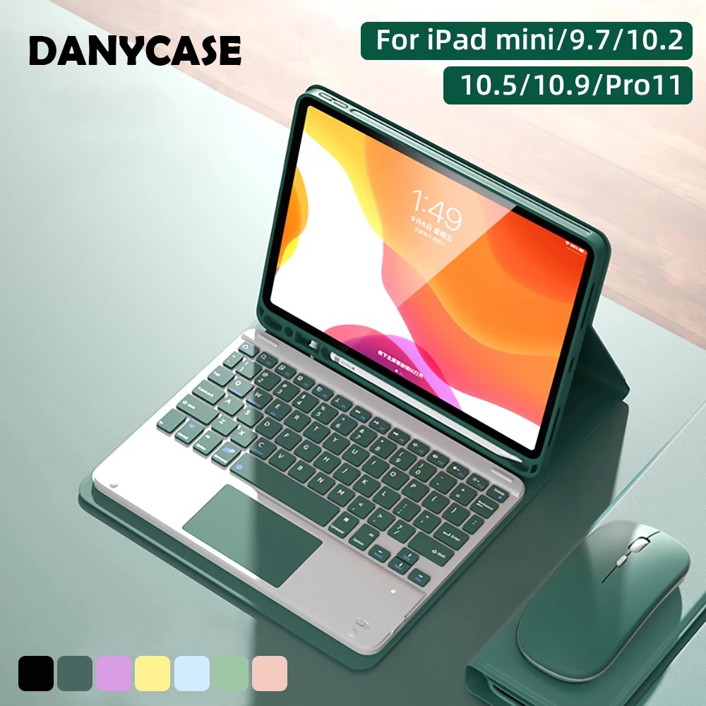 Bao Da Máy Tính Bảng Có Bàn Phím Không Dây Cho iPad Air 5 / 4 10.9 Air 3 Pro 10.5 5 / 6th Air2 Pro 9.7