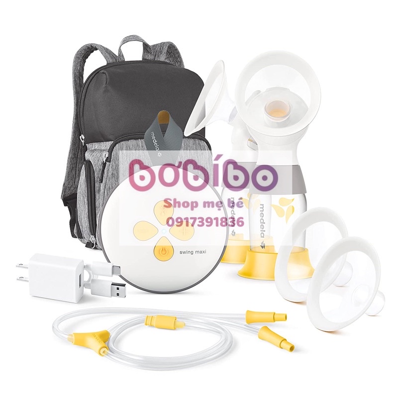 Máy hút sữa điện đôi Medela Swing Maxi Flex CHÍNH HÃNG bảo hành 12 THÁNG có pin tích điện cổng sạc USB type C
