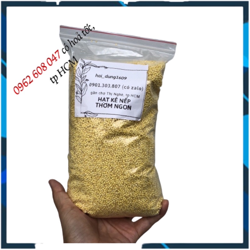 Hạt kê nếp nấu sữa, cháo, cơm. hạt kê vàng đã tách vỏ, đậu đen xanh lòng, đậu xanh, đậu nho nhe