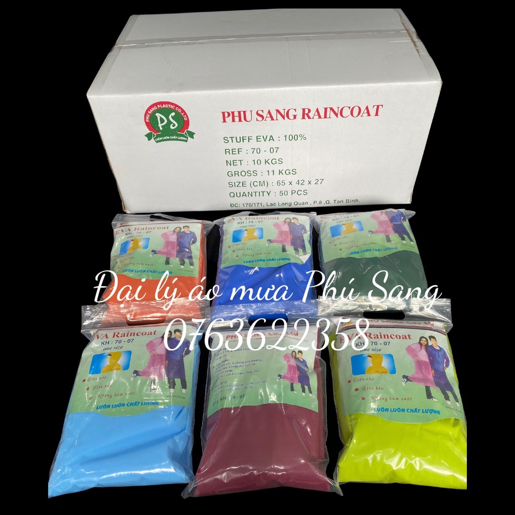 Áo mưa EVA Phú Sang bền đẹp thân thiện với môi trường không độc hại