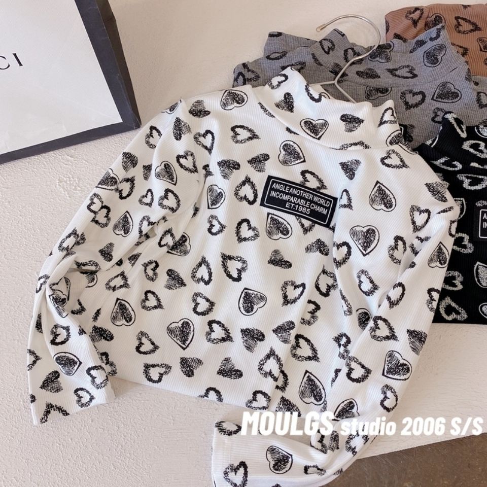 Áo Thun Cổ Lọ Thiết Kế Mới Thời Trang 2022 Dành Cho Bé Gái