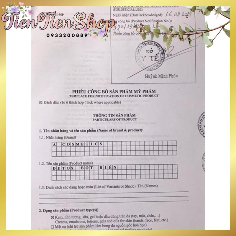 Combo Kem Face Pháp chữ A Cosmetics + Detox Bọt Biển Mỹ phẩm Phương Anh