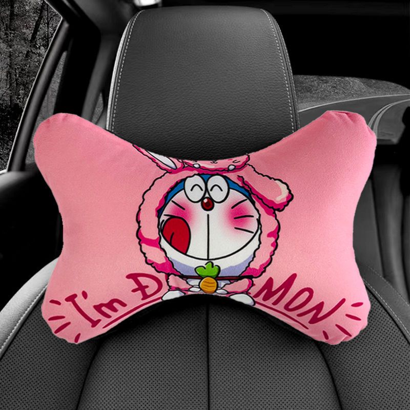 Cặp Gối Tựa Đầu Họa Tiết Hoạt Hình Doraemon Dễ Thương Trang Trí Nội Thất Xe Hơi