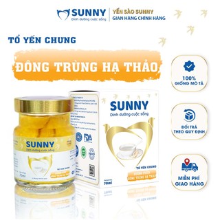 SUNNY - Giá thùng - 25% Yến sào Khánh Hòa chưng sẳn đông trùng hạ thảo - 70ml/ hũ