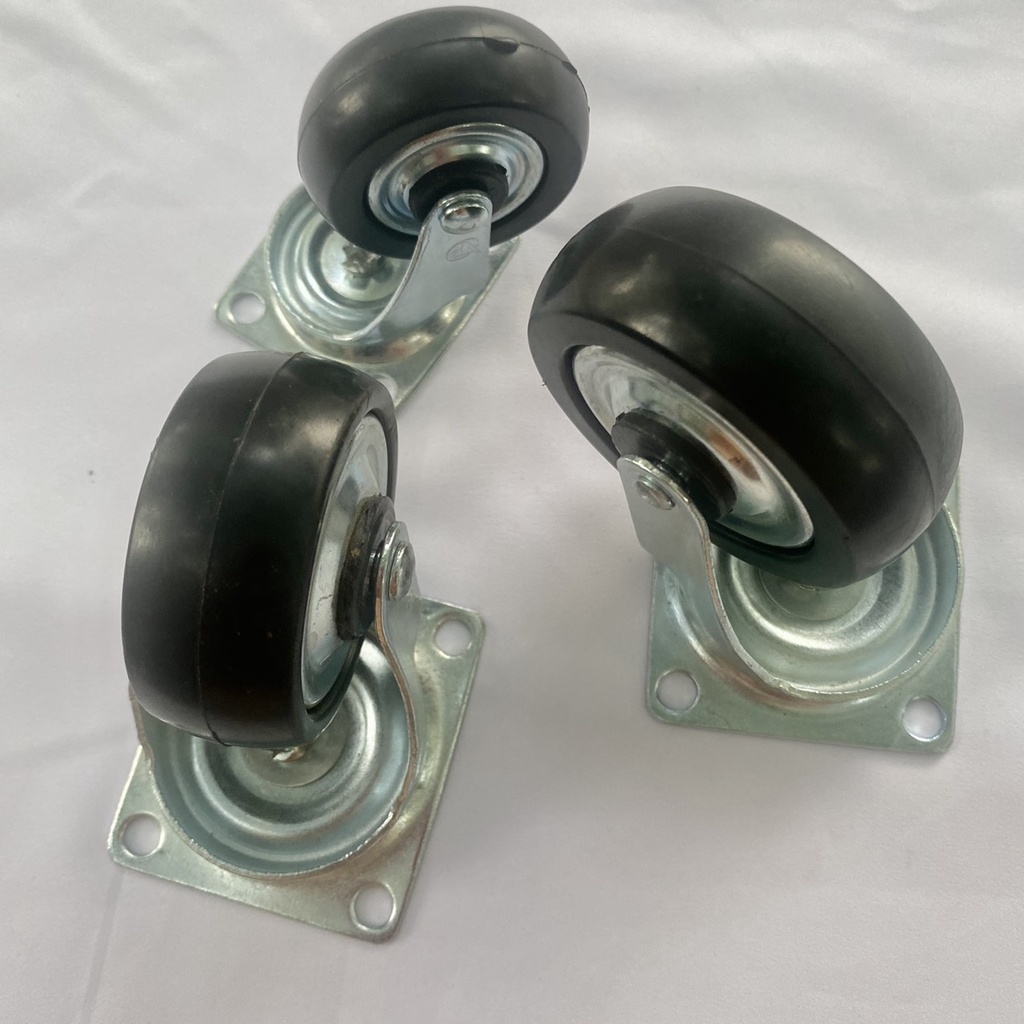 Combo 16 Bánh xe cao su 1 vòng bi đặc Bánh xe chịu tải trọng lên tới 100 kg Nguyên Việt chạy êm, bền chắc