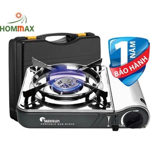 (BẢO HIỂM CHỐNG NỔ) Bếp Ga Mini Inox Chống Rỉ Maxsun MS-3800SP / Vòng Chắn Gió (Tặng hộp đựng)