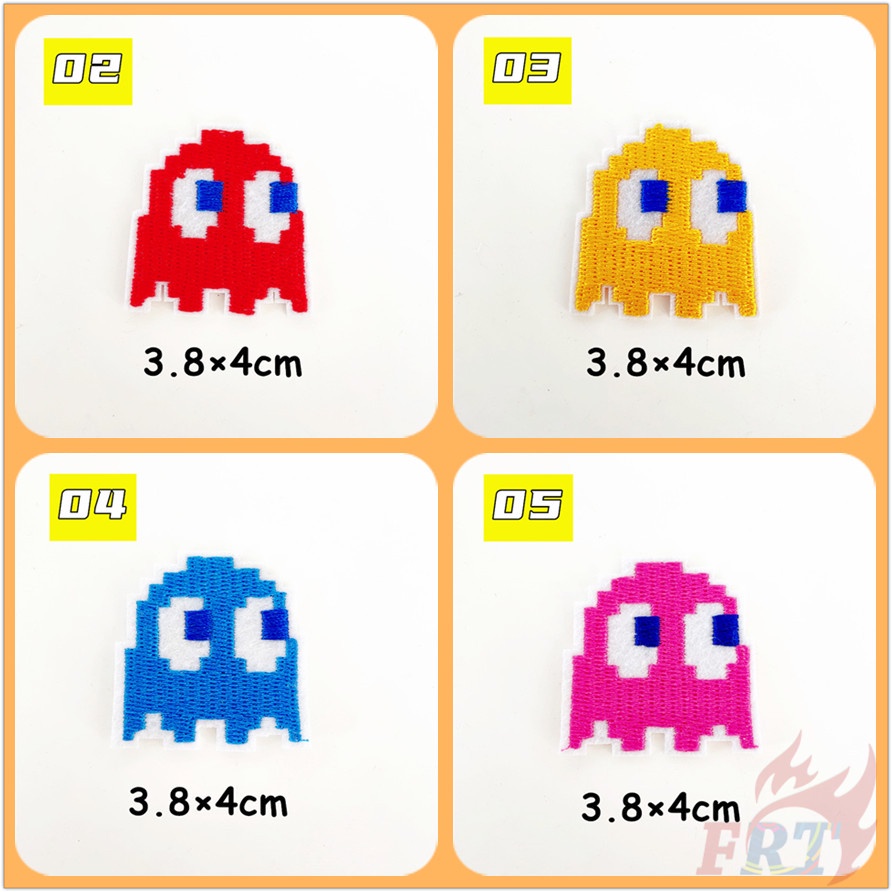 ☸ Sticker Ủi Thêu Hình Game Pac-Man ☸ 1 Sticker Ủi Thêu Hình Pacman