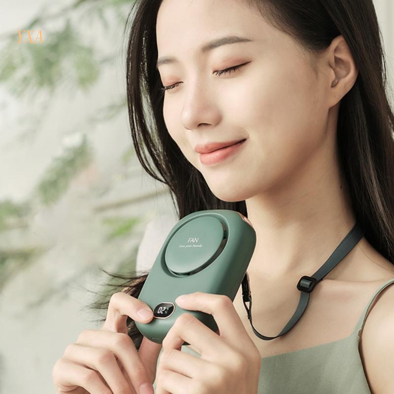 Quạt Đeo Cổ Cá Nhân Mini Sạc Cổng USB Không Xoăn Dùng Khi Đi Du Lịch