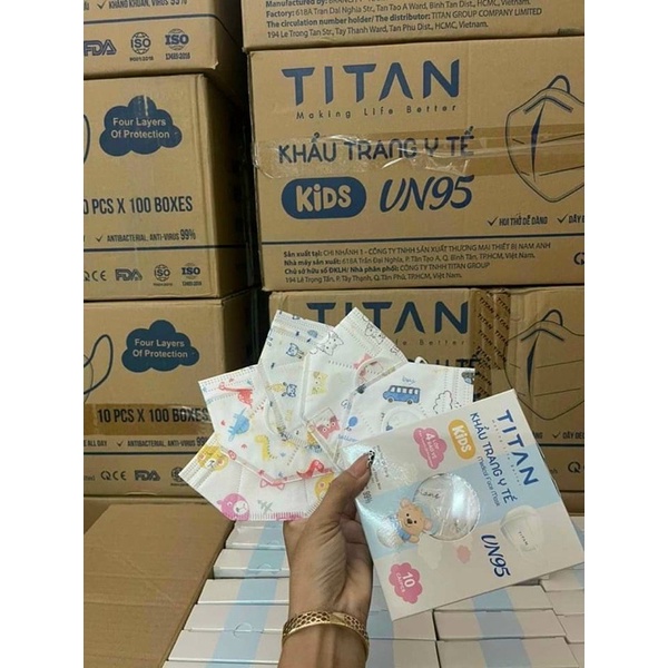 khẩu trang N95 bé 4-12 tuổi 200cái