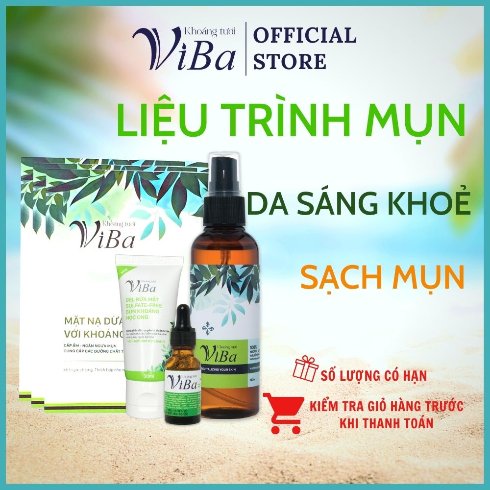 combo bye bye mụn viba bộ sản phẩm chăm sóc da mụn viba