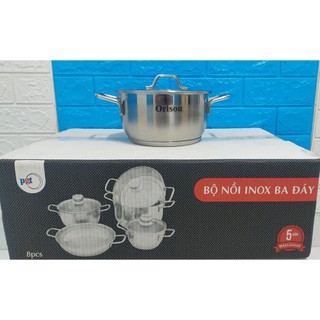 Nồi 18-3 đáy inox 430 nắp inox