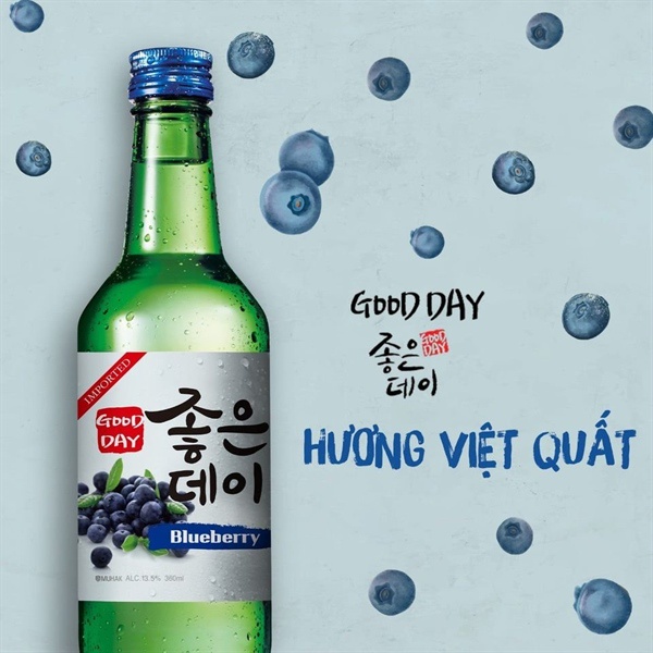 Nước trái cây Hàn Quốc 360ml Soju Good Day Vị Việt Quất