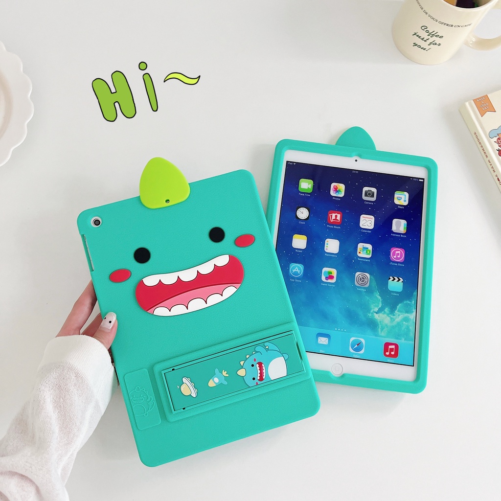 Ốp Máy Tính Bảng Hình Khủng Long 3D Cho Apple iPad Air Pro 11 9.7 10.2 10.9 Inch 2021 2020 iPad Mini 1 2 3 4 5 6