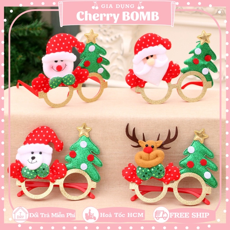 Mắt Kính Hình Noel Dễ Thương Cho Bé - Gọng Kính Hình Ông Già Tuyết Phụ Kiện Trang Trí Giáng Sinh Cute