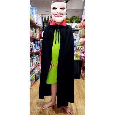 Set đồ hoá trang Halloween, mặt nạ kèm áo choàng đen. 2 size