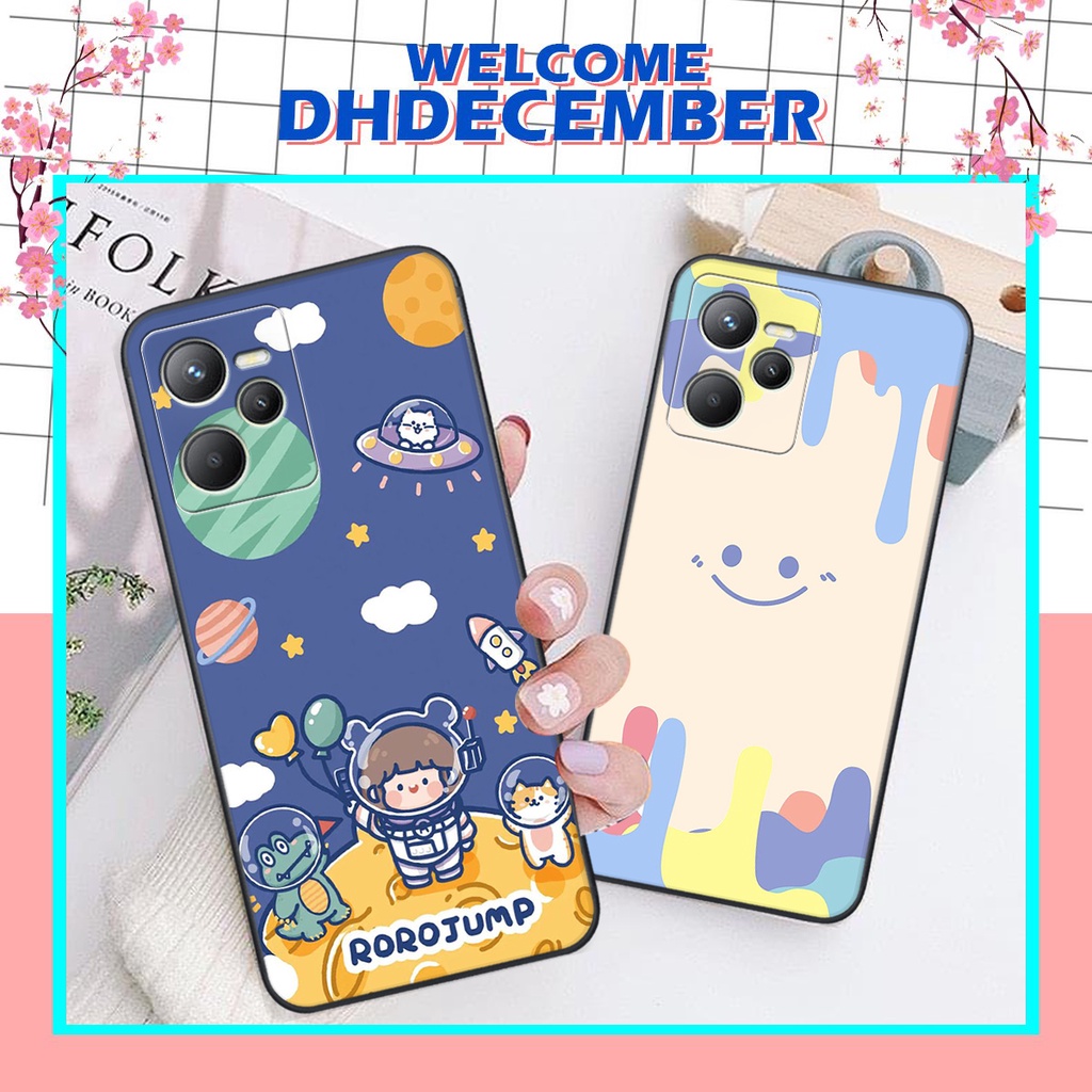 Ốp lưng Realme C35 in hình tim, kẻ vuông mẫu mới CỰC XINH