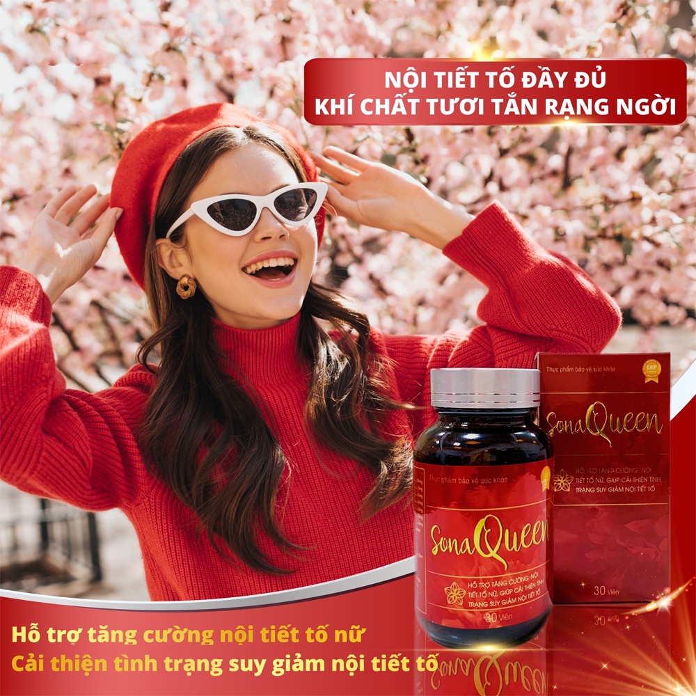 Viên Uống Sona Queen Fobe Hỗ Trợ Cải Thiện Tăng Cường Nội Tiết Tố Nữ - Hộp 30 Viên