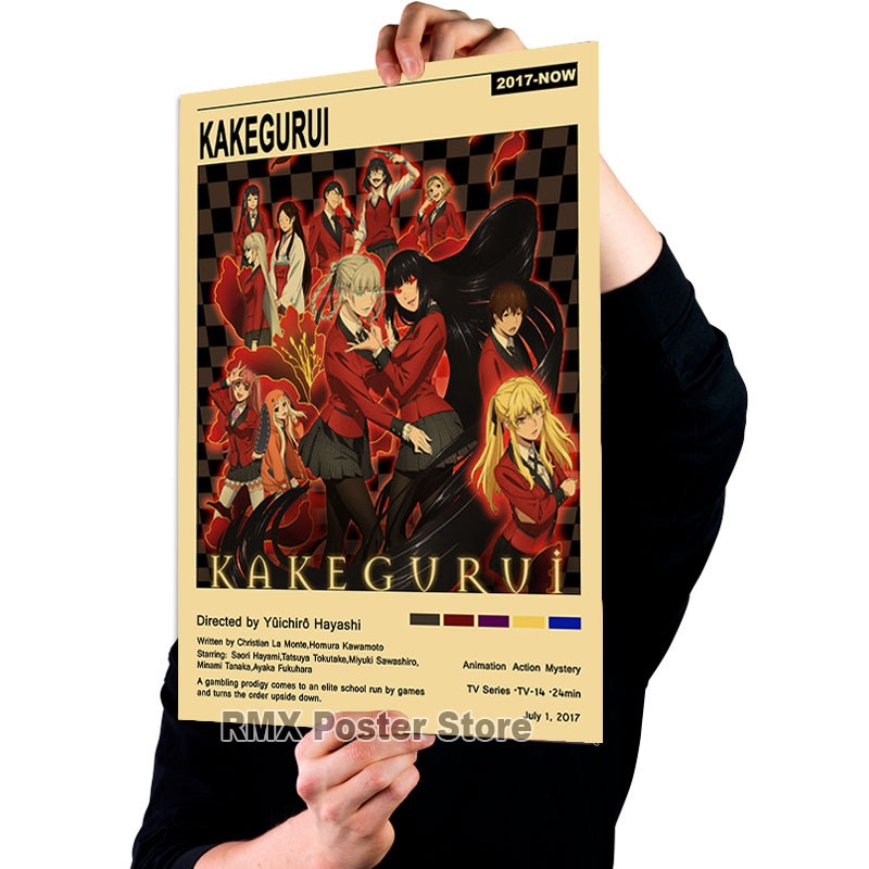 Poster Phim Hoạt Hình Anime Kakegurui Trang Trí Nội Thất