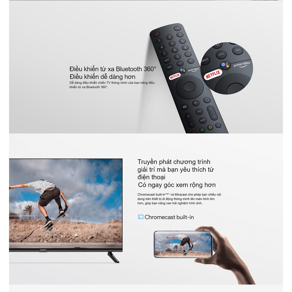 Tivi Xiaomi A2 43inch, Hệ điều hành Android 11, Full HD, A2 L43M7-ETH - Bảo hành 2 năm