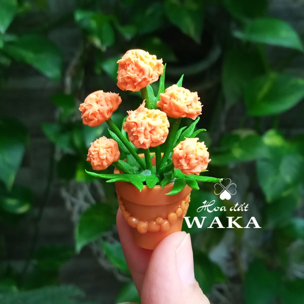 Set Tết-Mô Hình Chậu Cúc Vạn Thọ 1/12