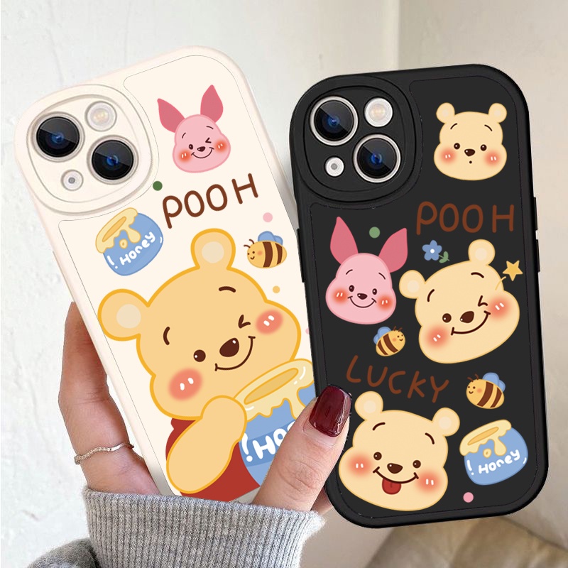 Ốp Điện Thoại Silicon Dẻo Hình Gấu Pooh Cho iPhone 11 12pro 6 6P 7 / 8G 8plus SE X XR Xs Max 13 14ProMax 14Plus 13Pro 12